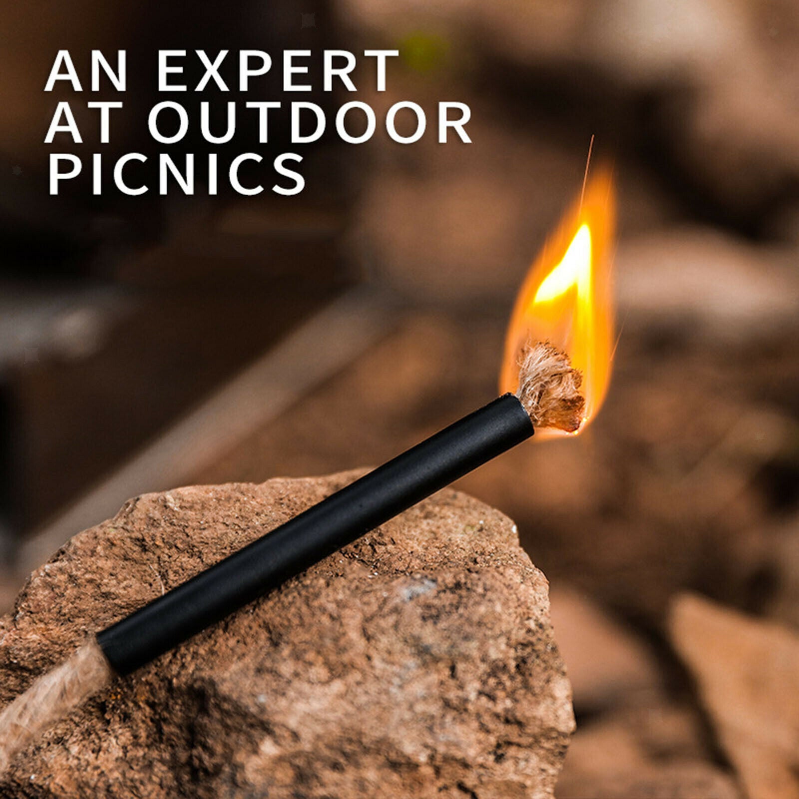 Jute Tinder Wax Wick Fire Starter for Camping Hiking Trekking Supplies
