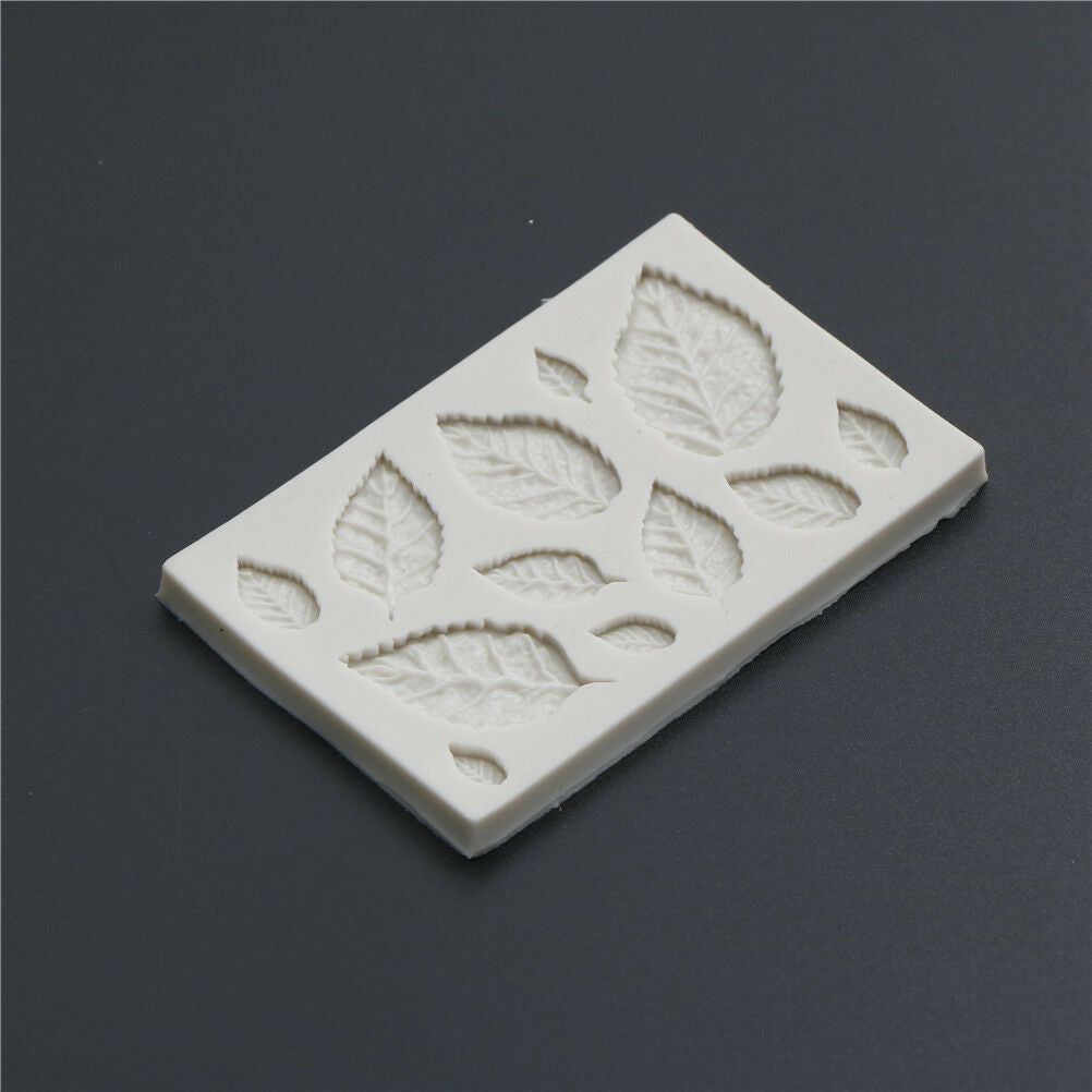 Leaf Shaped Silicone Mold Leaves Cake Decor Fondant Cookies Moulds Baking .l8
