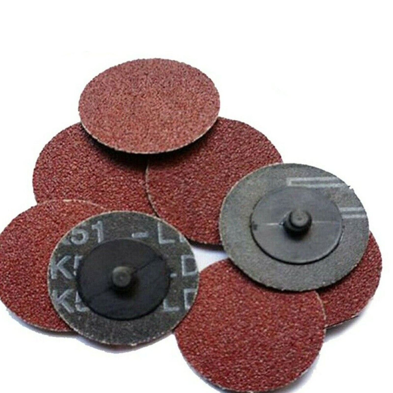 50 PCS 36 GRIT 2" INCH TYPE R ROLL LOCK DISCS PADS SANDING ROLOC ABRASIVES