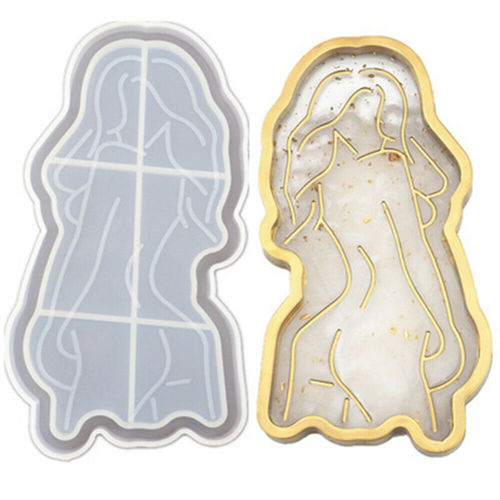 Pendant Agate Cup Mad Women Body Silicone Cup Coaster Mold Candle Holder mould