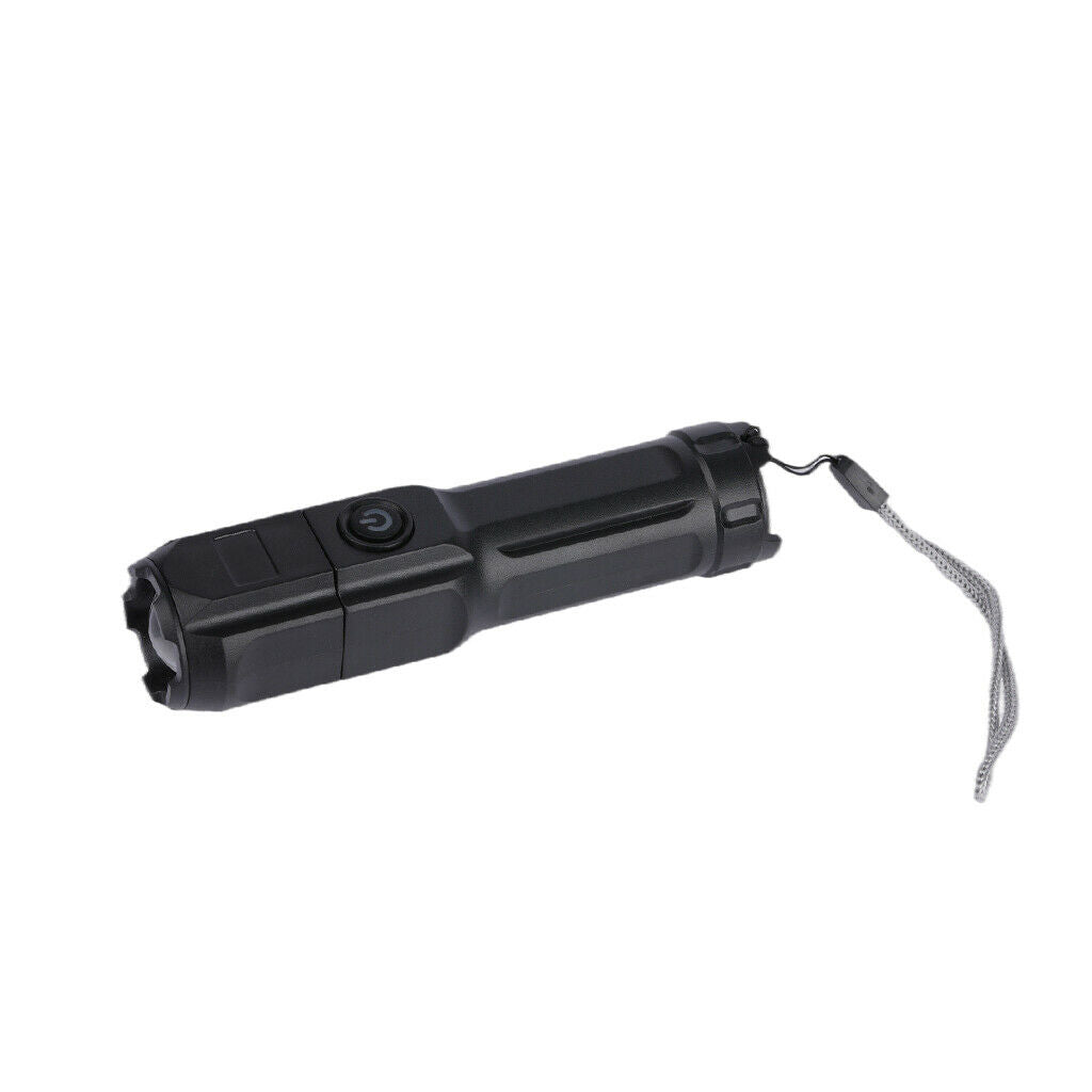 Powerful 450LM Portable LED Flashlight USB Rechargeable Zoom Torch Handheld