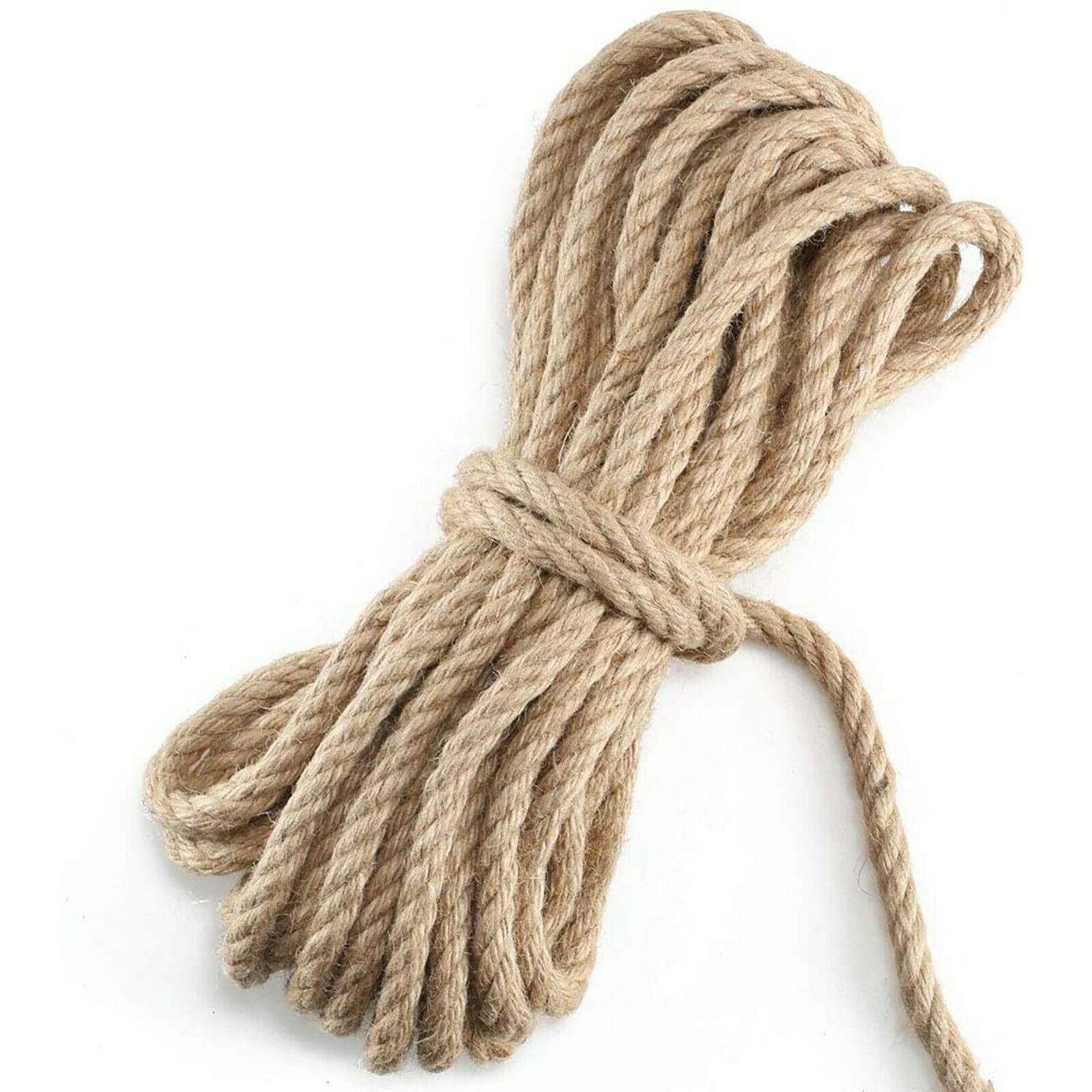 10mm Natural Hemp Rope Tug Of War Rope Household DIY Decorative Rope 10m Durable