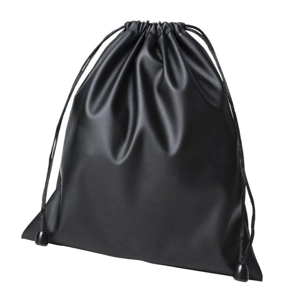Portable Headphone Protective Pouch PU Leather Waterproof Black for PTM