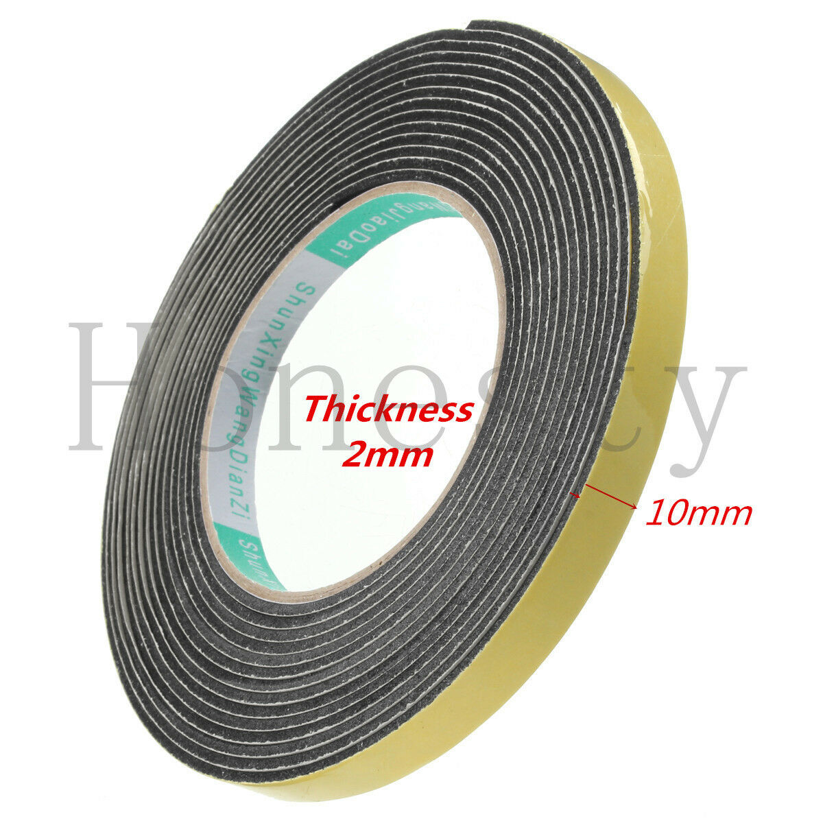 5M Black Single Sided Self Adhesive Foam Tape Sponge Rubber Strip Door Seal