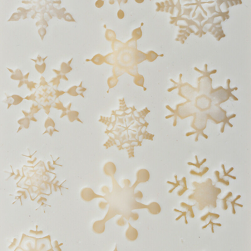 Snowflake Silicone Fondant Cake Mold Soap Chocolate Decorating DIY Mould.l8