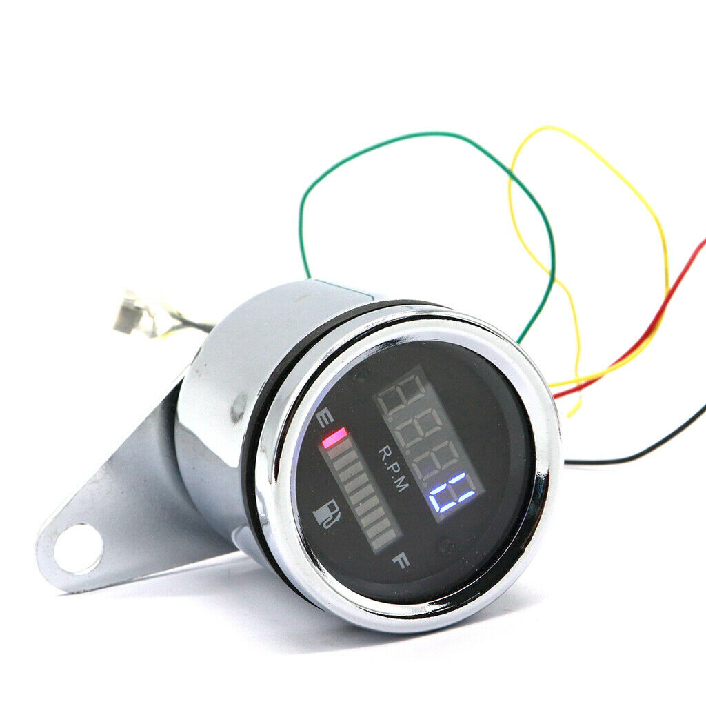 52mm Motorcycle Retro Tachometer Oil Fuel Level Gauge 2 in 1 Meter