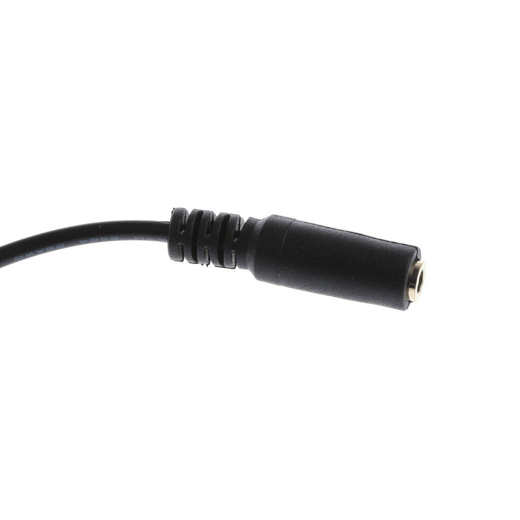 17cm 4 Pole 3   1/8" 3.5mm Female to 3 Pole Male TRRS Adapter Cable Black