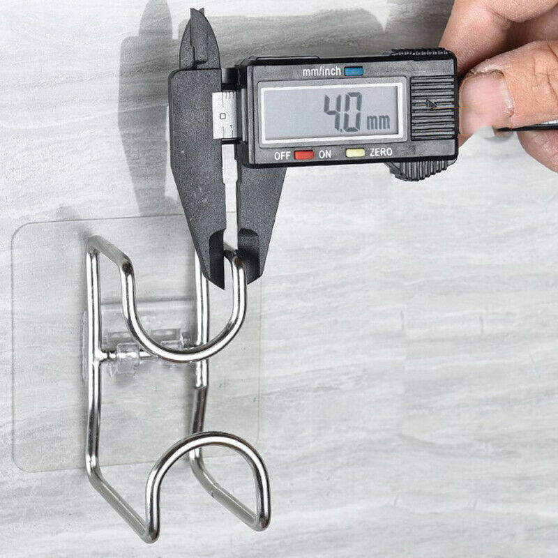 1pc Hilife Wall Mounted Door Sticky Hanger Holder Sink Holder Stainle.l8