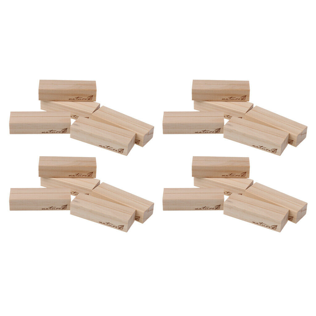 Pieces of 20 Rustic Wedding Table Wood Place Photo Number Name Card Stand Holder