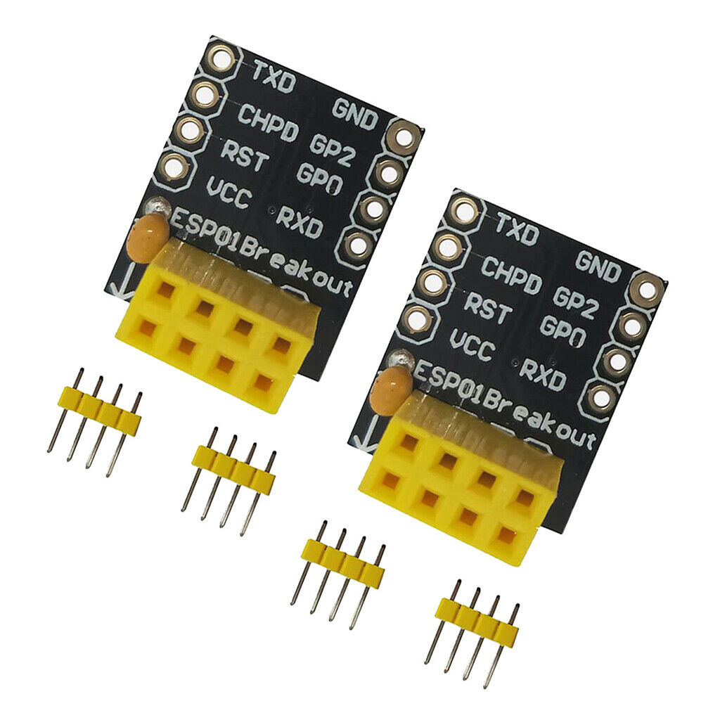 2pcs ESP-01/01S Breakout Breadboard Adaptor ESP8266 WiFi Transceiver Module