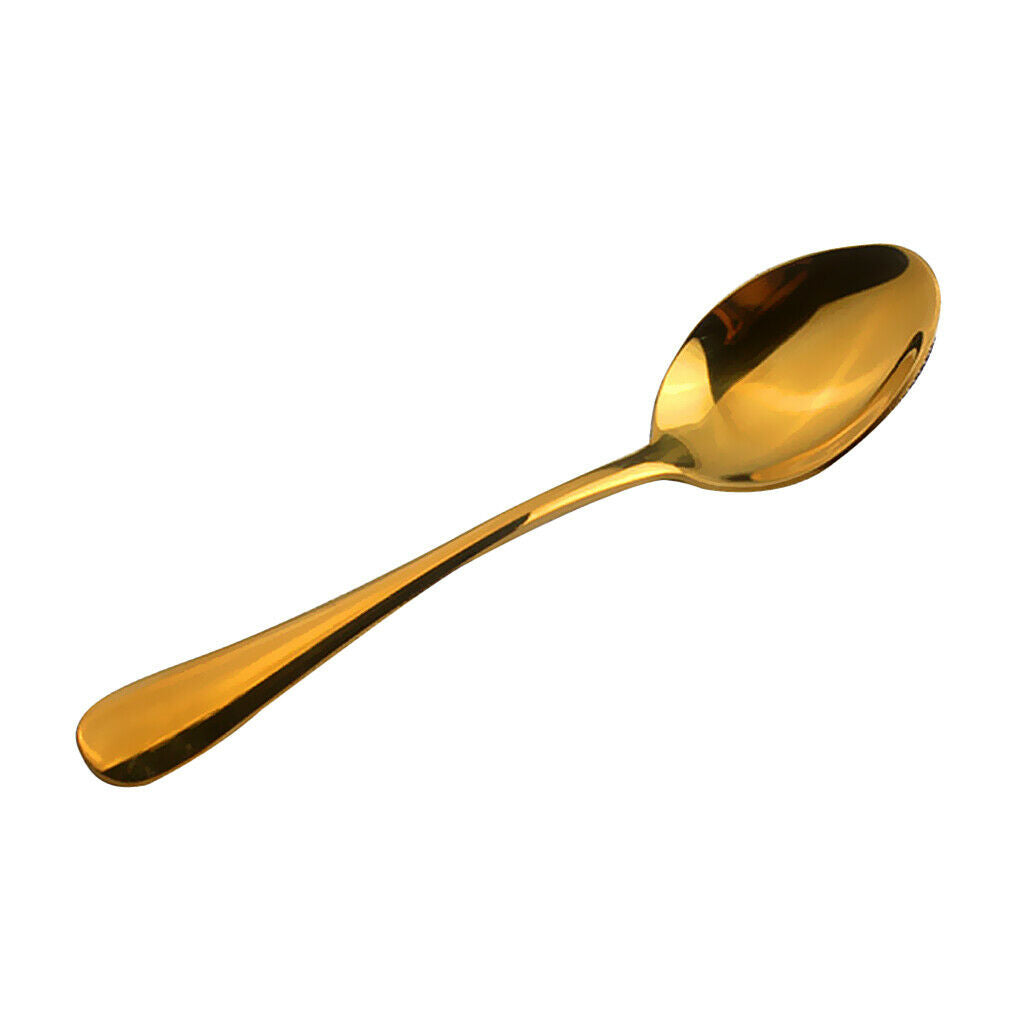 3pcs Durable Tea Spoon, Cutlery, Dessert Spoons, Stainless Steel Colorful