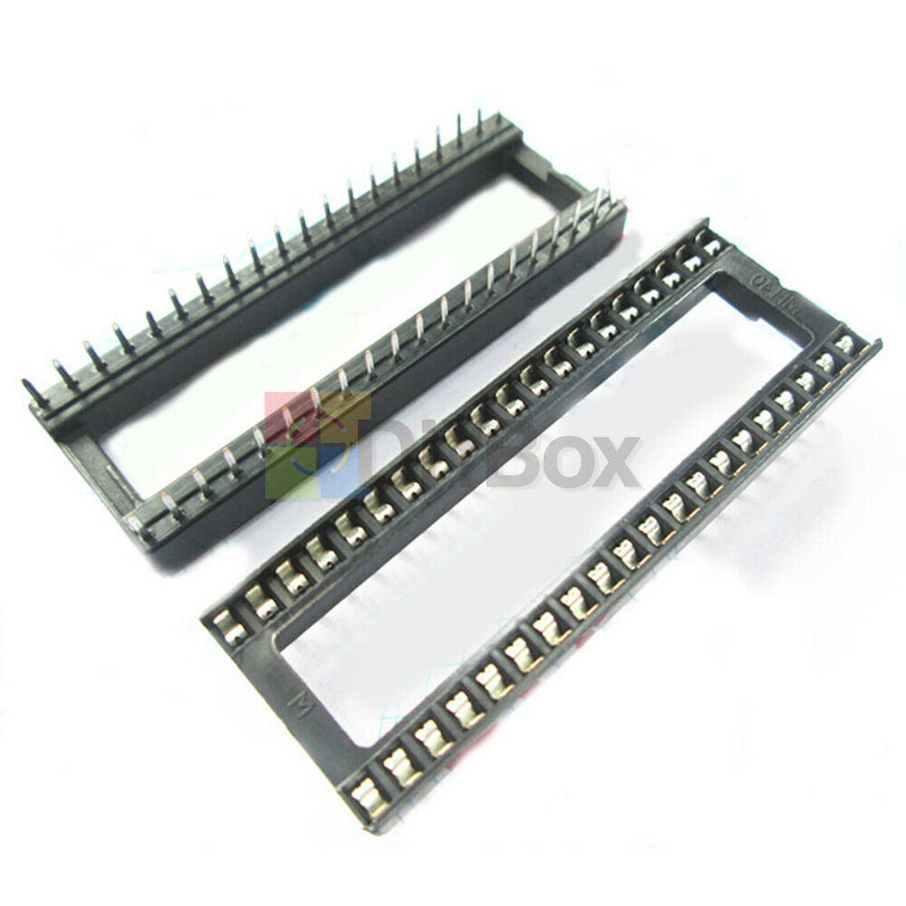 10PCS 40Pin DIP IC Socket Adaptor Solder Type 2.54mm Pitch Dual Wipe Contact
