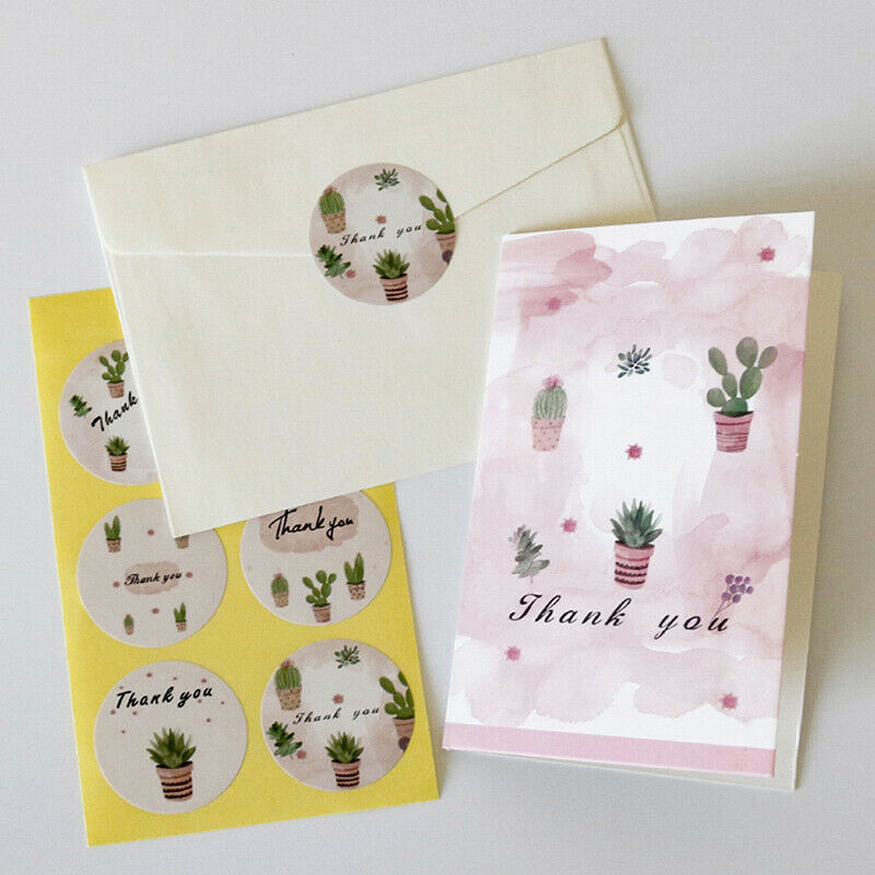 6Set Plant Thank you Cards Wedding Party Invitation Greeting Cards with E.l8