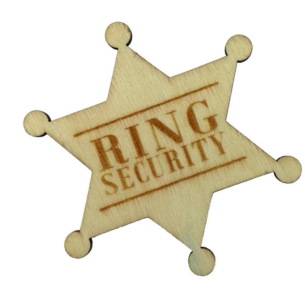 Security Badge Pin Wooden   Bearer Gift for Boy Accessories