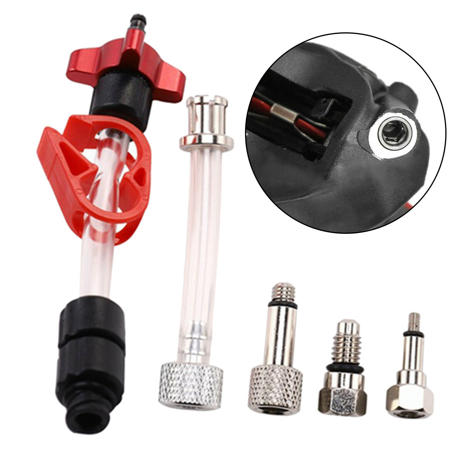 5pcs Professional DOT Oil Bleed Kit Adapter Hydraulic Disc Brake Bleeding Hoses