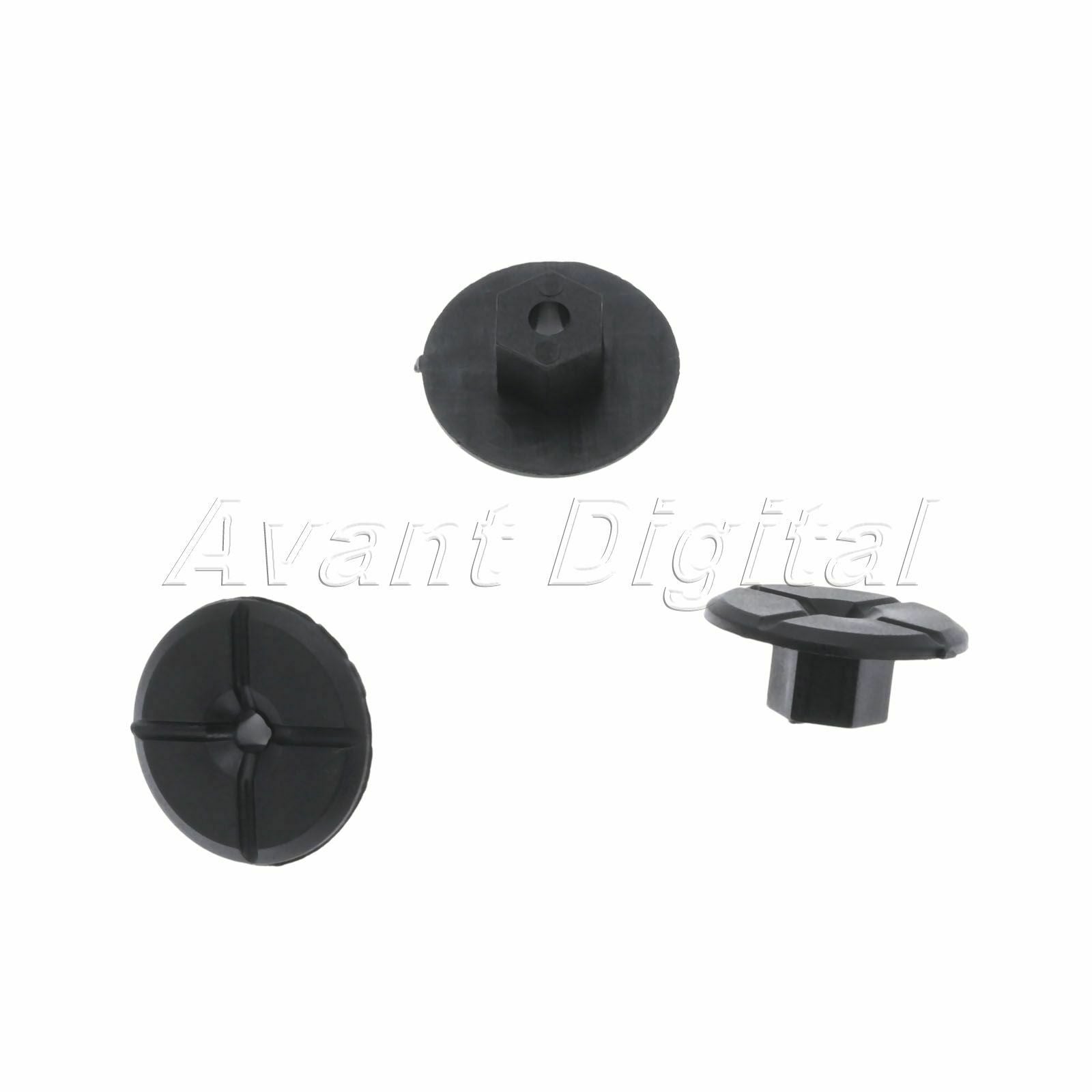 10 X Black Plastic UNTHREADED Nuts clips Fastener Fender Rivets For Mercedes