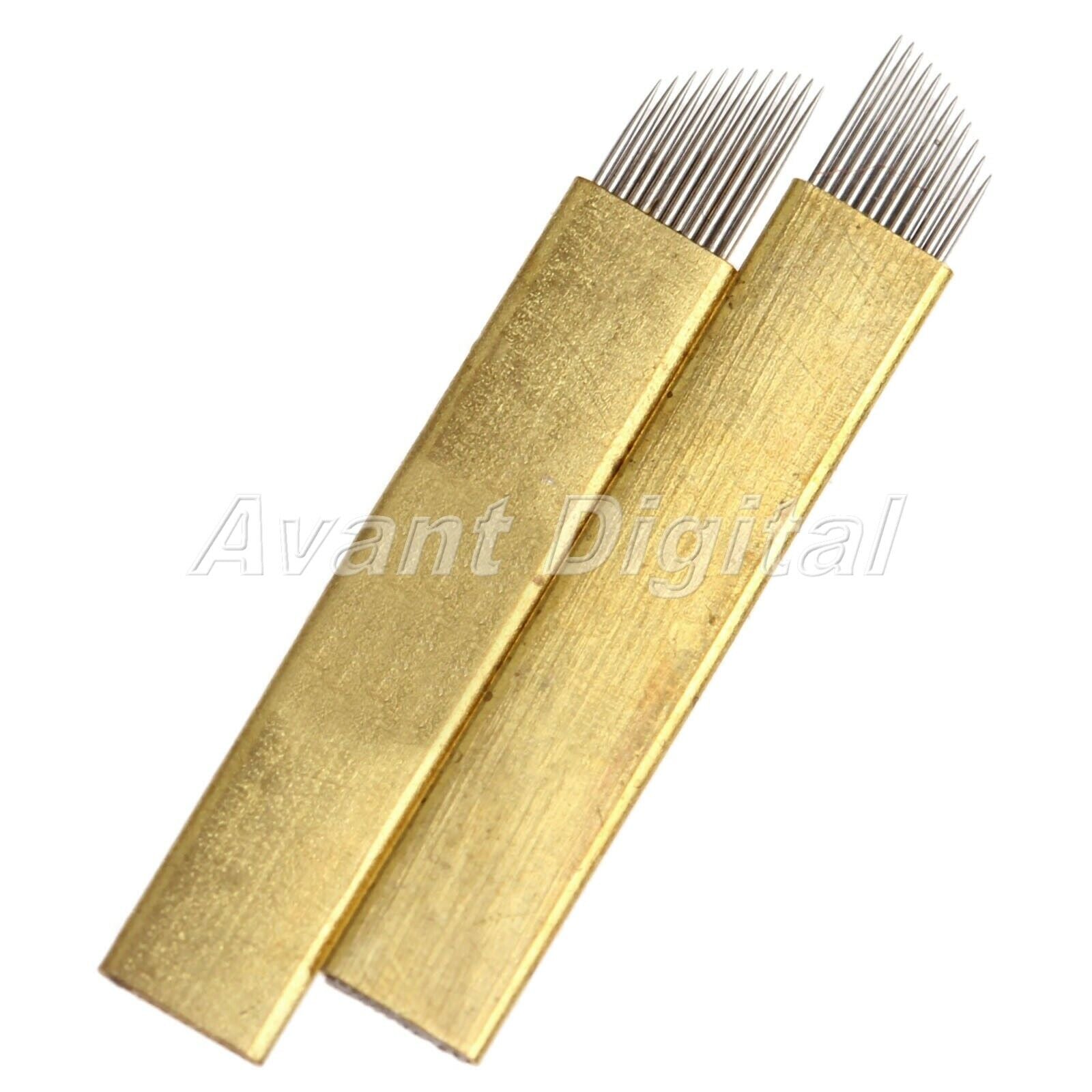 Manual MicrobladIing Tattoo Pen With 5Pcs 14pin Needle Permanent Eyebrow Tool