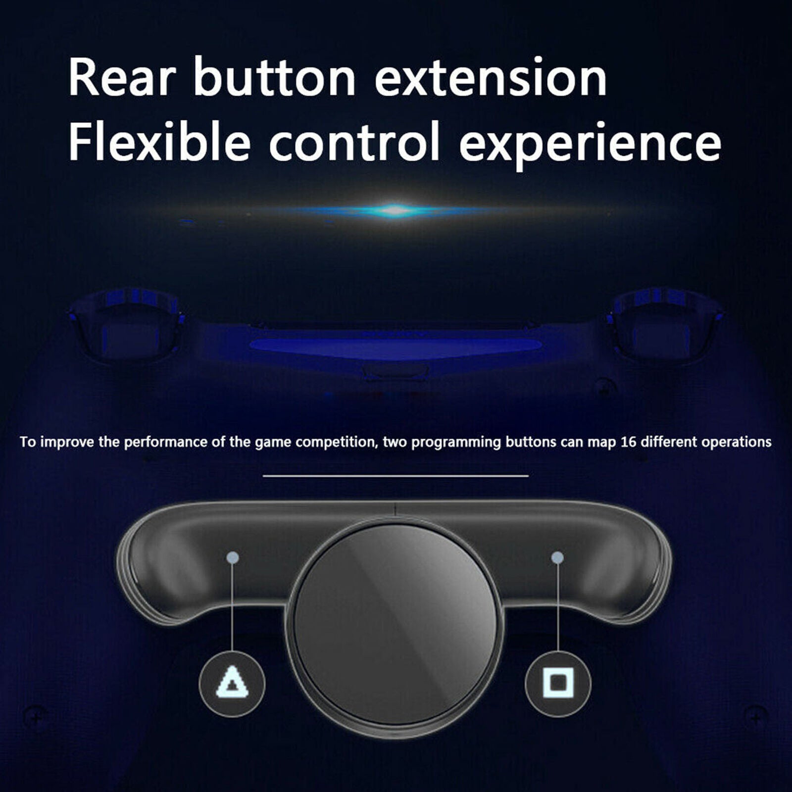 Joystick Back Rear Button Attachment Extension Key Replacement Part for SONY PS4