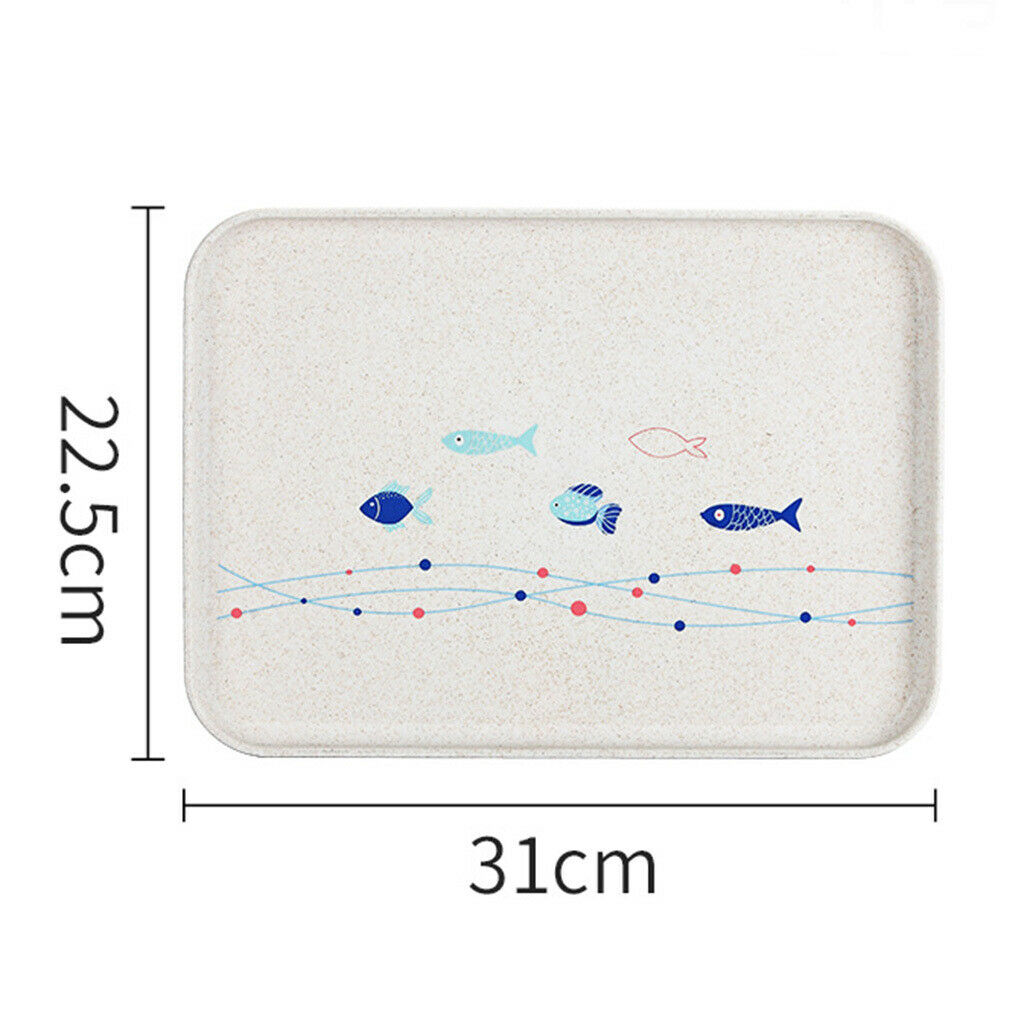 2 Pack Eco-Friend Plate Cutlery Serving Tray Food Snack Dish Fruit Plate S+M