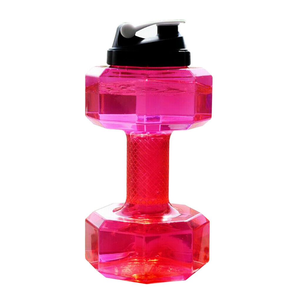 2 Pcs Portable Sport Kettle Gym Hiking Water Bottle Training Drink Jug Pink