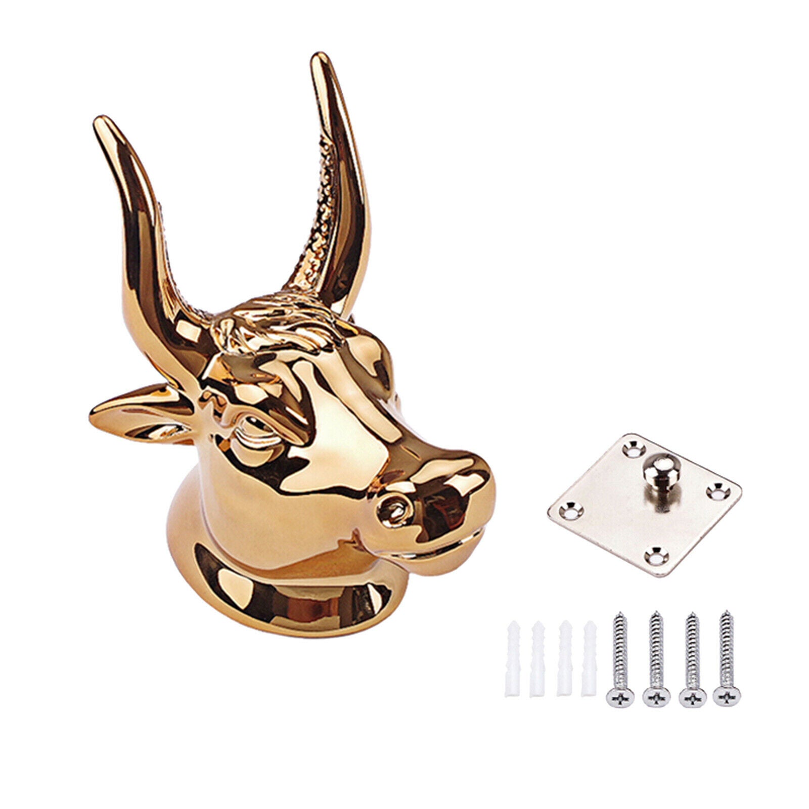 Universal Steel Guitar Wall Hanger Bull Head Hook Bass Guitar Holder Storage