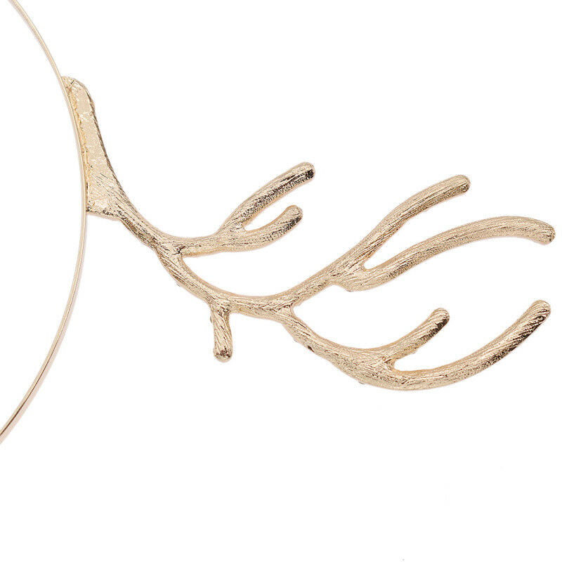Crystal Rhinestone Antler Elk Horn Headband Hair Clasp Hoop Christmas Party Gift