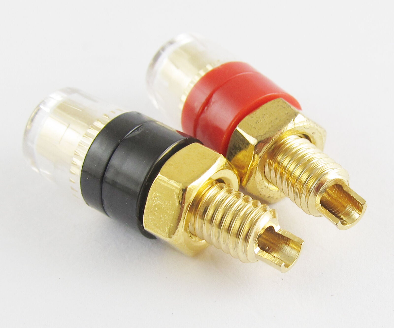10x 4mm Copper Crystal Speaker Amplifier Terminal Binding Post Banana Jack 31mm