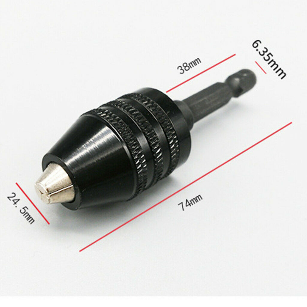 Mini 3 Claw Drill Chuck Screwdriver Adapter with Quick Change 1/4-inch Shank
