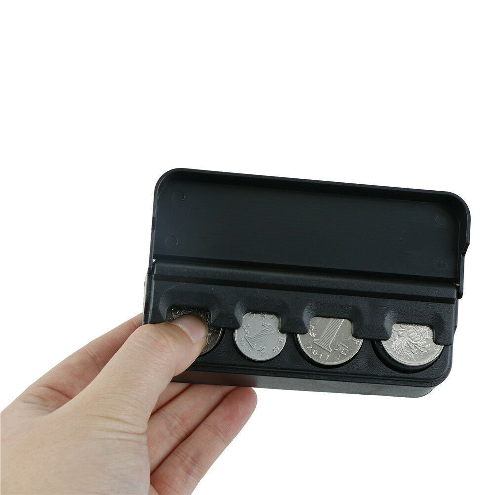 Car Interior Coin Pocket Cases Holder Plastics Storage Box Dispenser Orga.l8