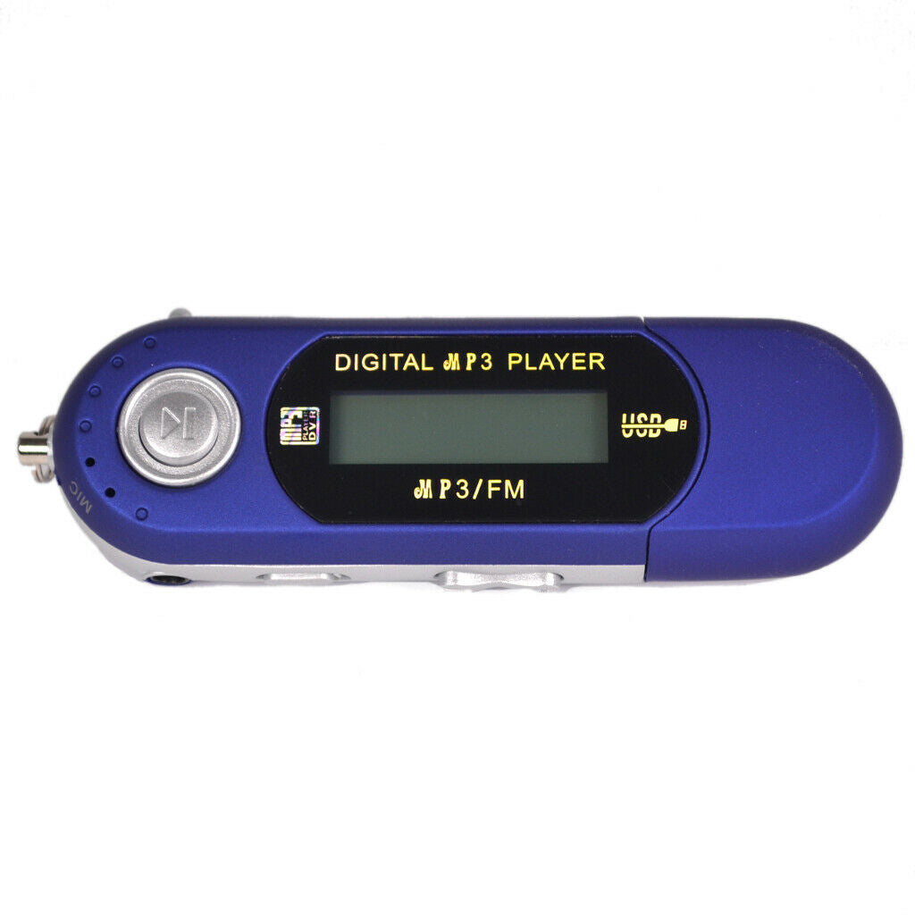 8GB USB MP4 MP3 Music Video Player Recording FM Radio Blue