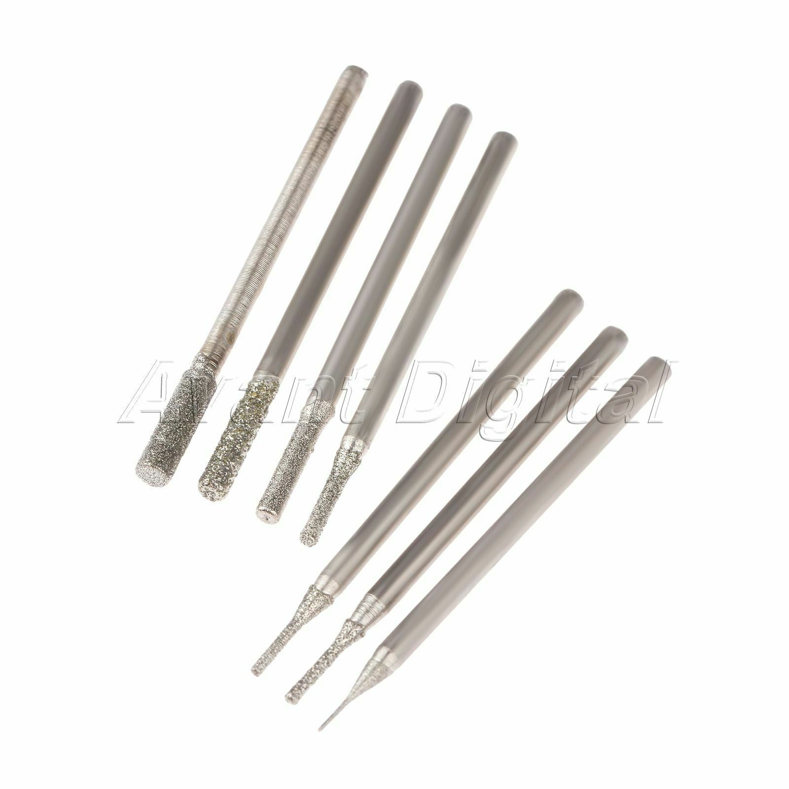 7x Carborundum Diamond Abrasive Bur Grinding head Punching Jade Crystal Ceramic