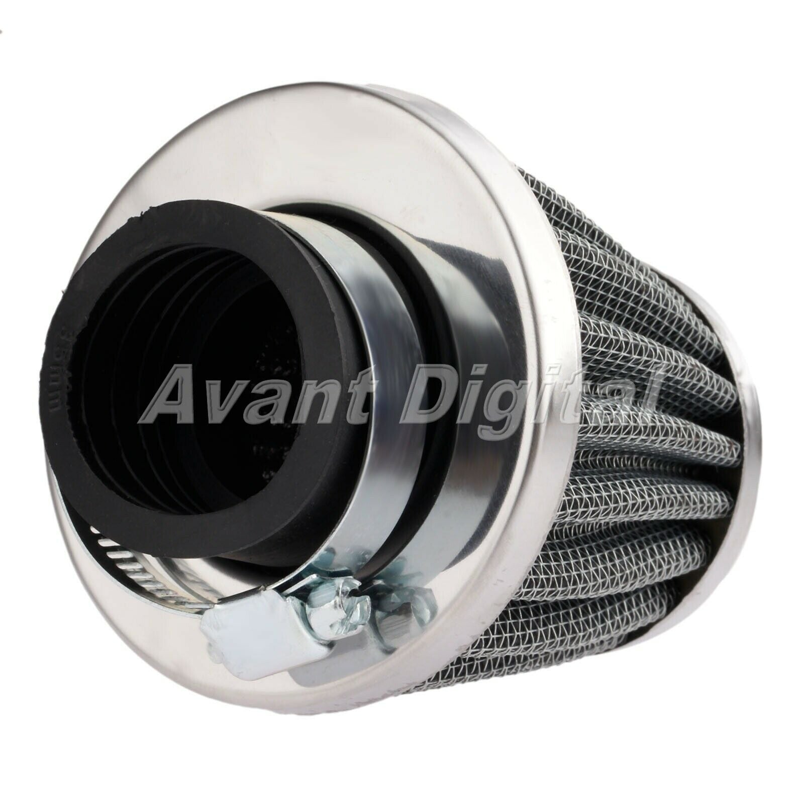Motorcycle Motorbike 35mm Double Layer Steel Filter Gauze Clamp-on Air Filter