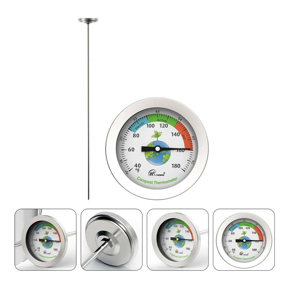 50cm Compost Soil Thermometer Measuring Probe Temperature Tester Meter Monitor
