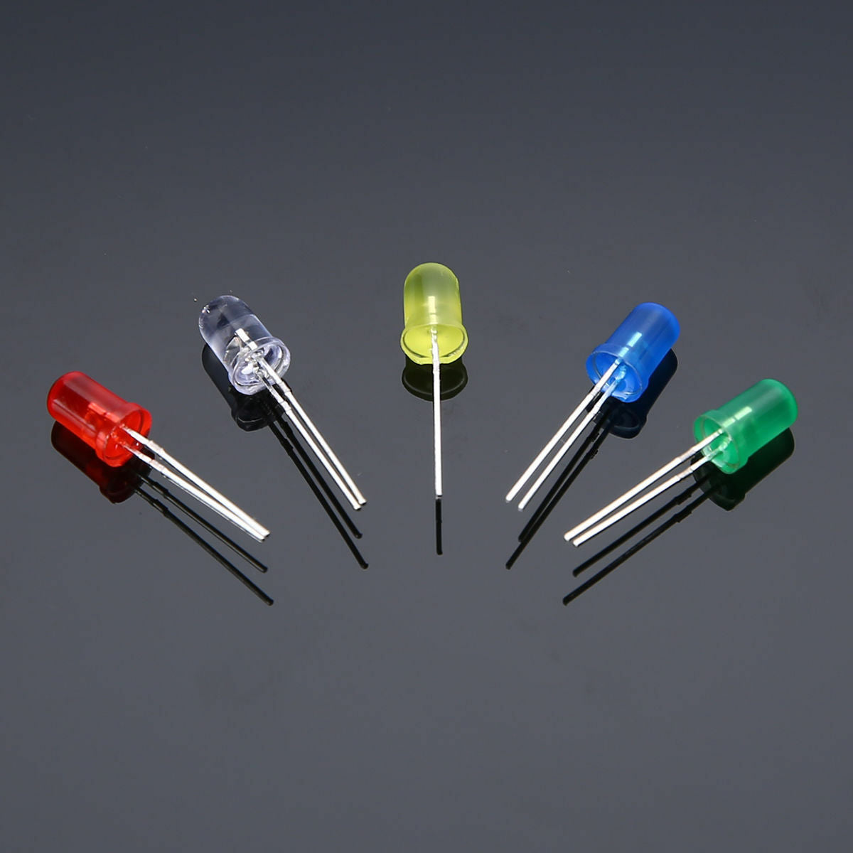 3mm and 5mm LED Light White Yellow Red Green Blue Assorted Kit DIY LEDs Set