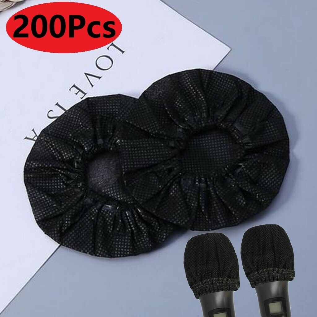 100 Pairs of Disposable Microphone Cover for Karaoke KTV Handheld Mic Covers