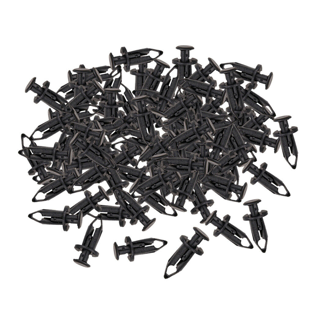 100x Car Auto Bumper Clips Trim 9mm Push Type Pin Fastener Clips Replacement