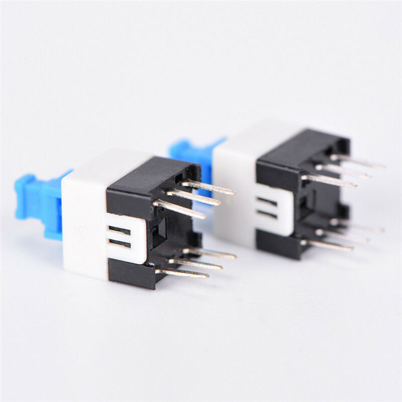 20pcs 7*7mm PCB 6 Pin Push Tactile Power Micro Switch Self Lock On/Off 2018、J DD