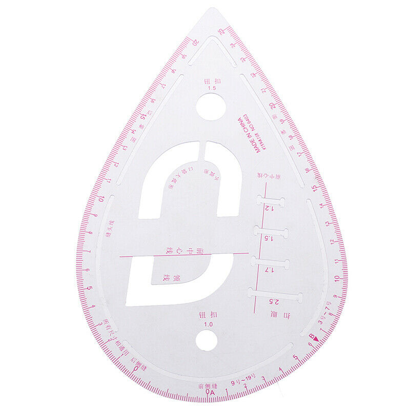 Curve Metric Sewing Ruler Measure Plastic Tailor Grading Pattern Design Tools.DD