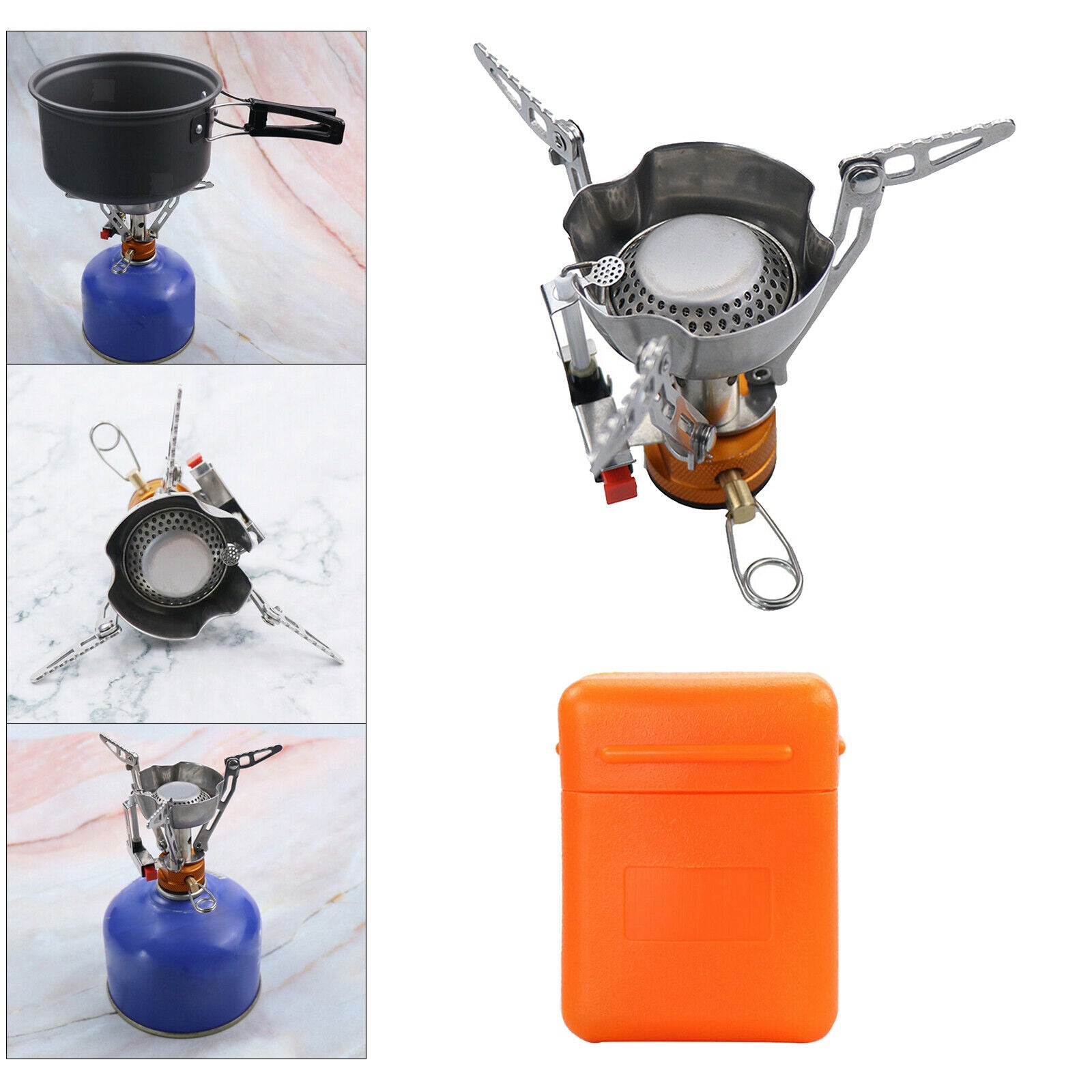 3000W Portable Gas Stove Mini Camping Stove with Stove Connector for Picnic