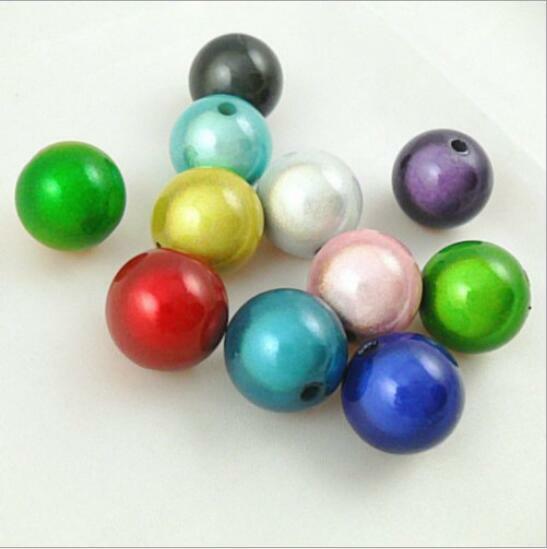 100X Colorful Dream Acrylic Bead Random mixing Jewelry beaded material 8mm