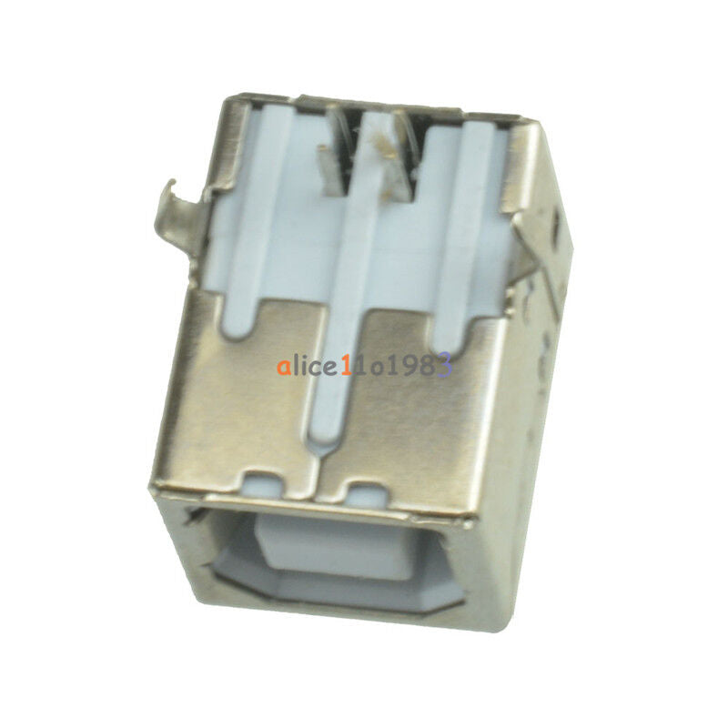 10Pcs USB 2.0 Female Type-B Connector Replace Solder Port Top