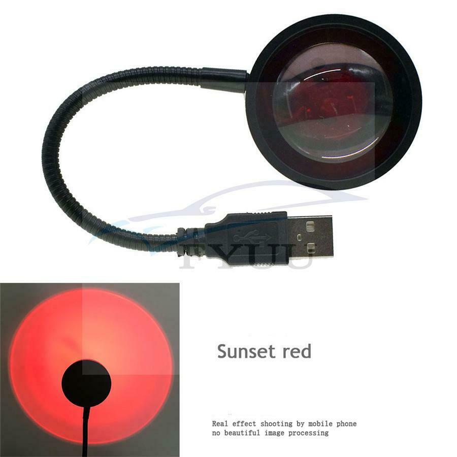 Sunset Projection Lamp USB Led Atmosphere Light Moblie phone adapter for TikTok