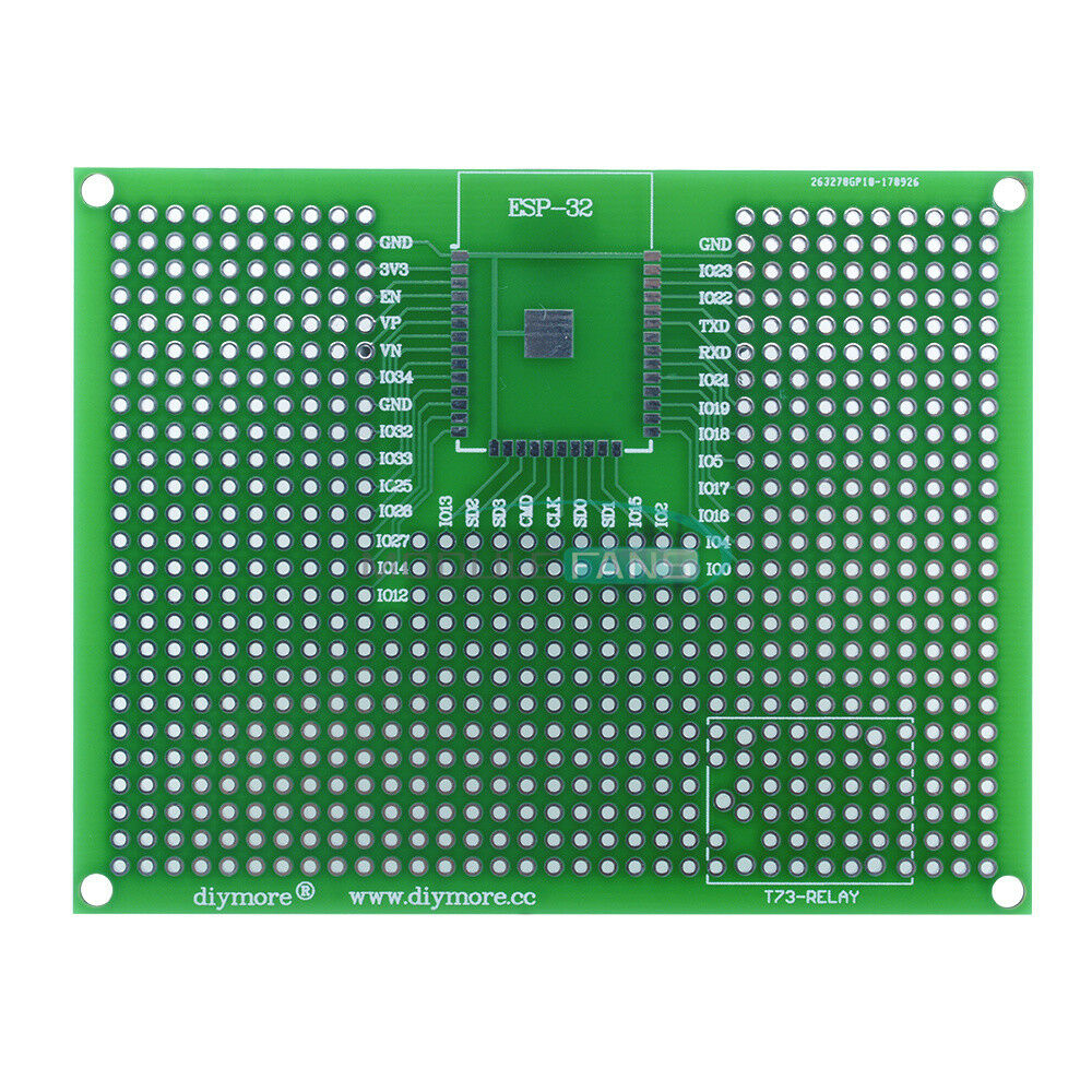 7x9 CM 70x90mm Prototype PCB for ESP-32/ESP-32S ESP-12E/ESP-12F Support a Relay