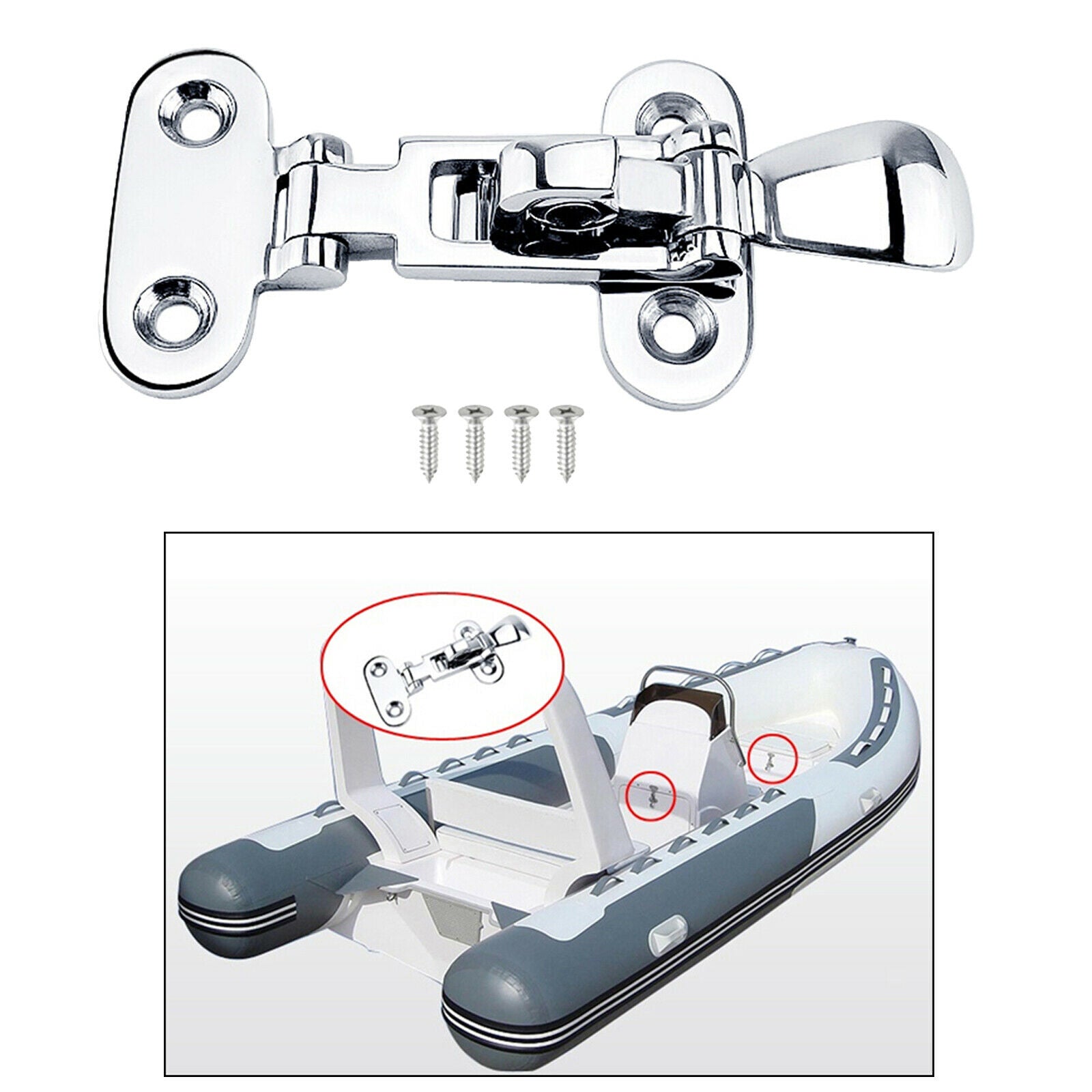Heavy Duty Marine Locker Hatch Anti-Rattle Latch Boat Yacht Accessory 113mm