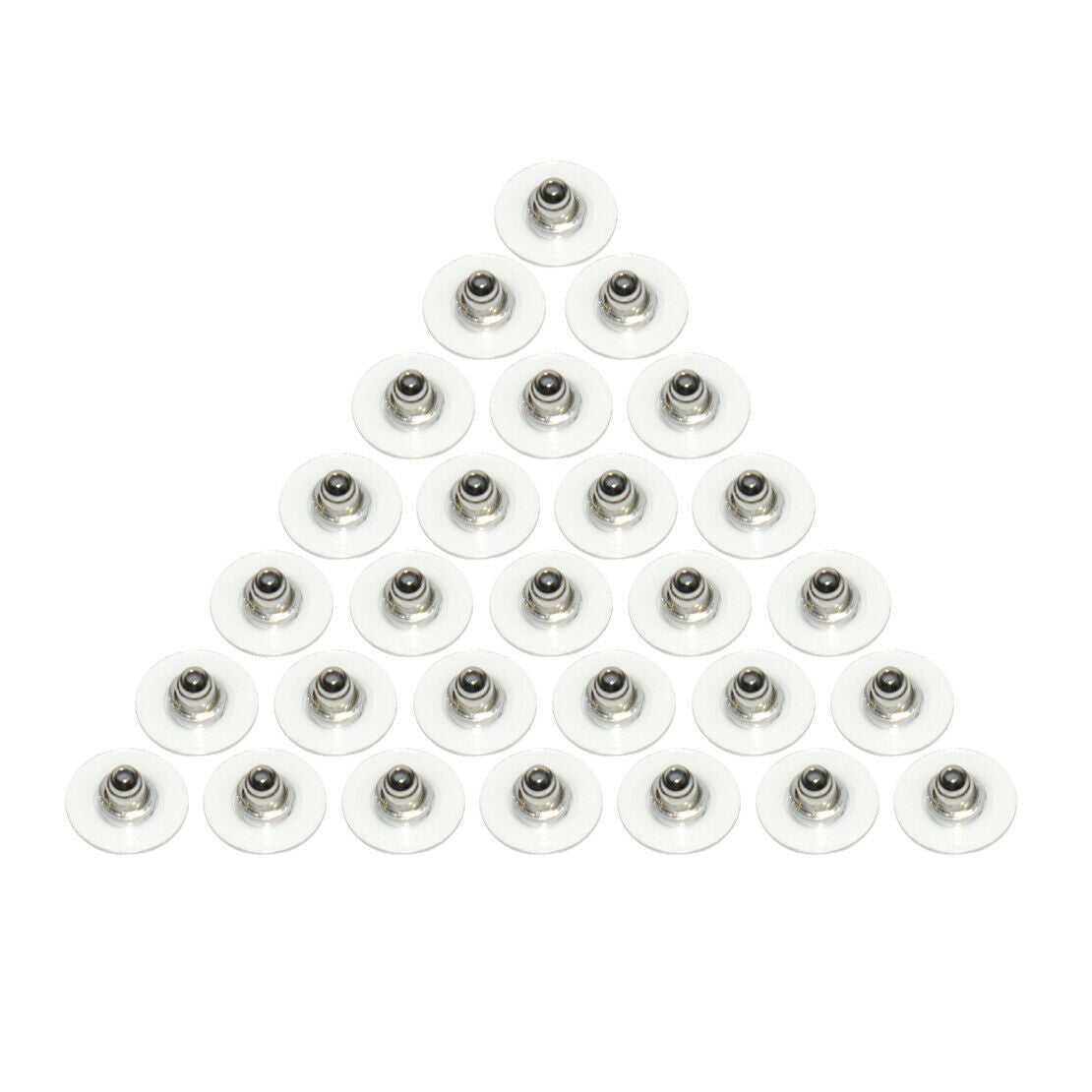 100x Ear Studs Backs Stoppers Post Nut Plastic Pad Earrings Craft Jewelry An