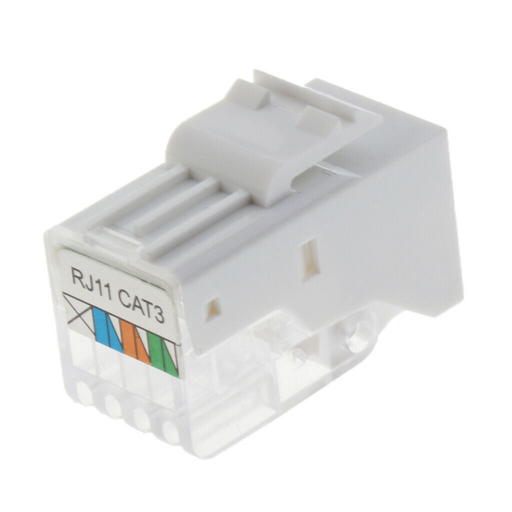 10pc CAT3 Toolless Keystone SnapIn Insert   RJ11   for DSL Voice Phone