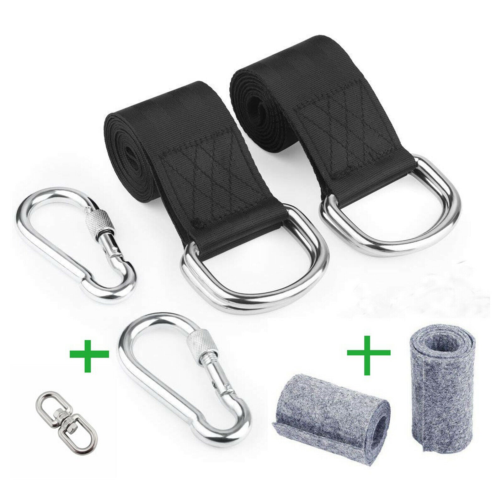 Non Slip Hammock Swing 360° Hanging Strap Kit Hook Accessories Garden