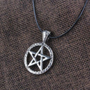 Mysterious Talisman Viking Odin's Pentagram Charms Pendant Rune Necklace