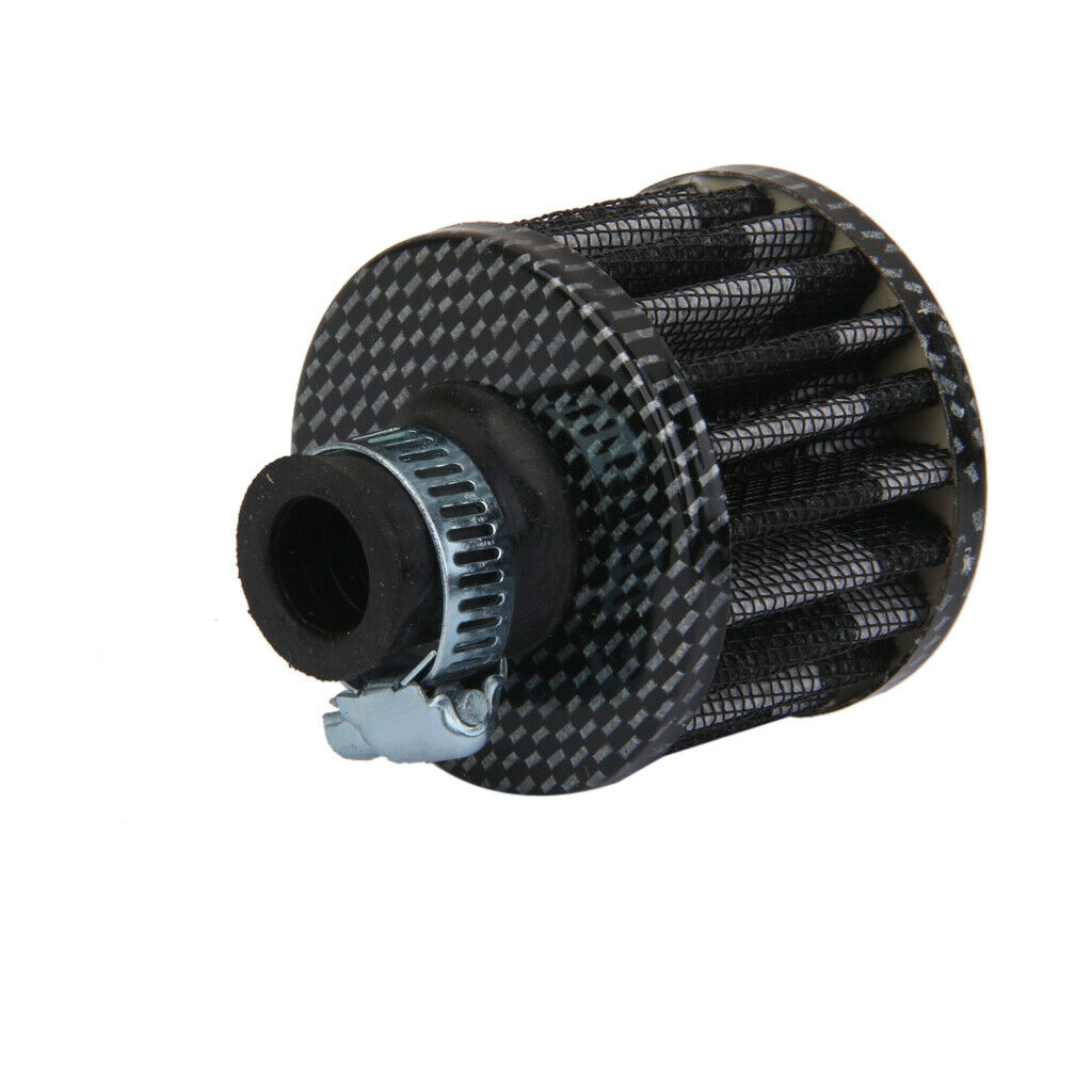 Universal 12mm Car Air Intake Filter Crankcase Breather  Vent Dark Grey