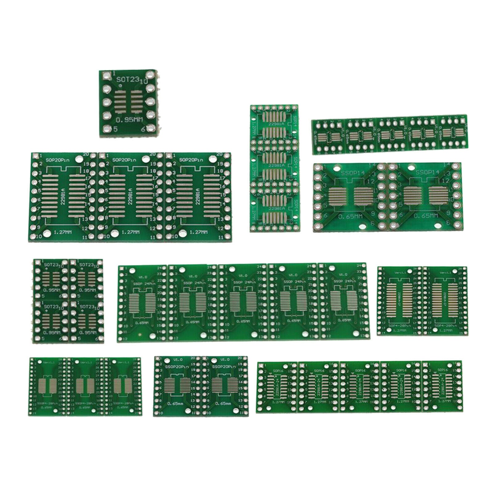 35pcs   TSSOP SOT23 SMT DIP Adapter PCB Experiment Convertor IC Board DIY
